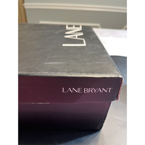 Lane Bryant Brown Inside Zip Block Heel Ankle Booties Boots Sz 9 W - Picture 5 of 10